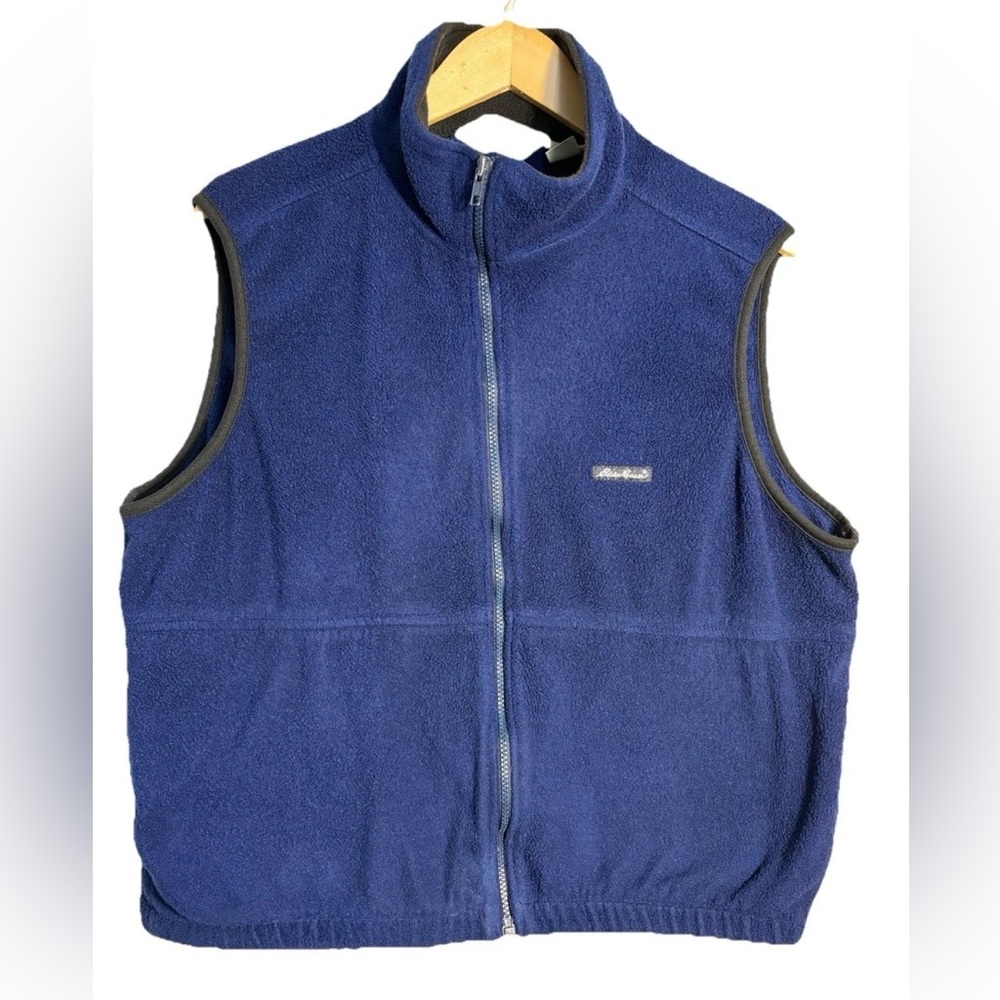 Eddie Bauer Navy Polartec Fleece Vest Men’s size Med.